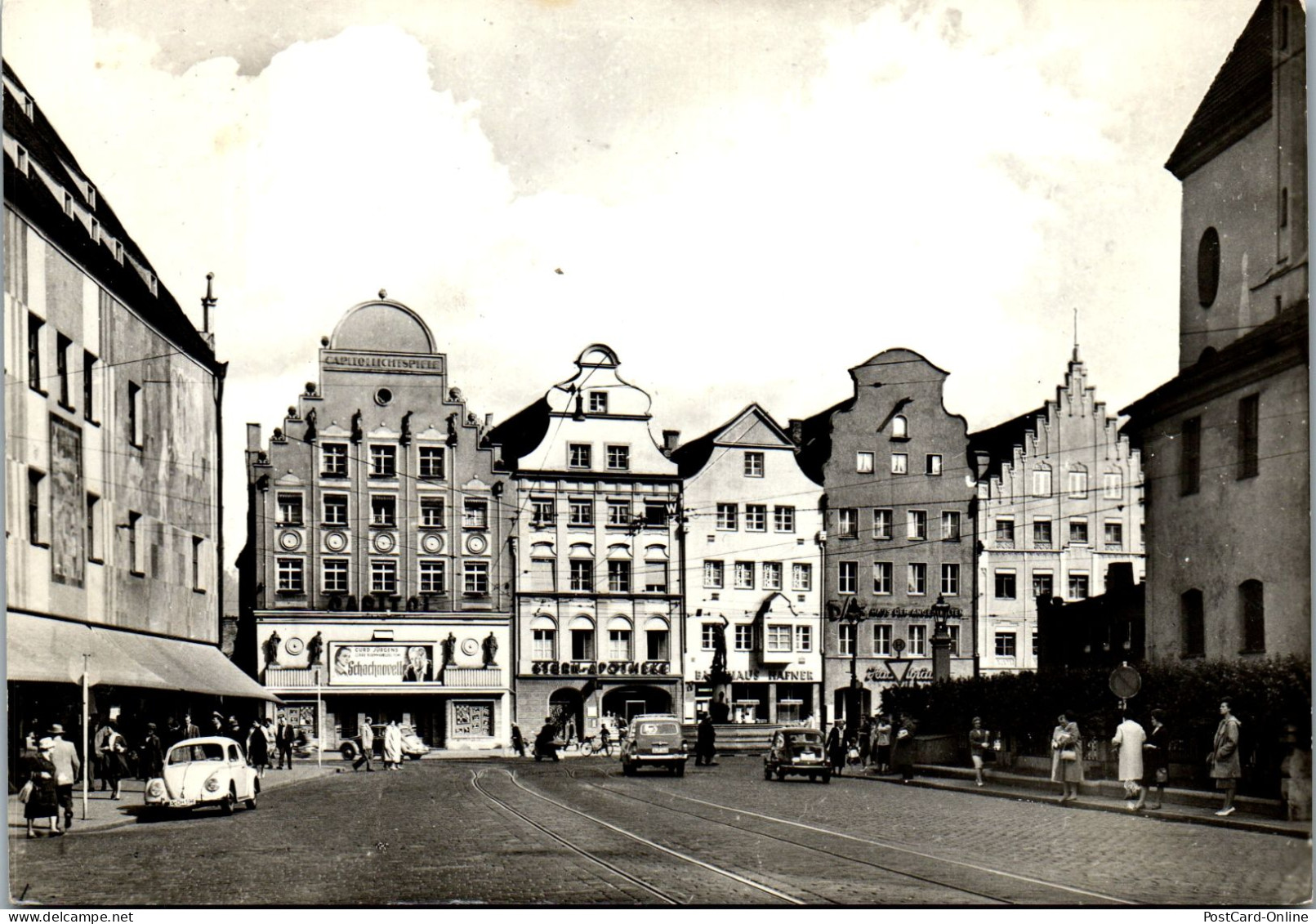 51848 - Deutschland - Augsburg , Blick Auf Die Maximilianstraße , VW Käfer - Gelaufen 1968 - Augsburg