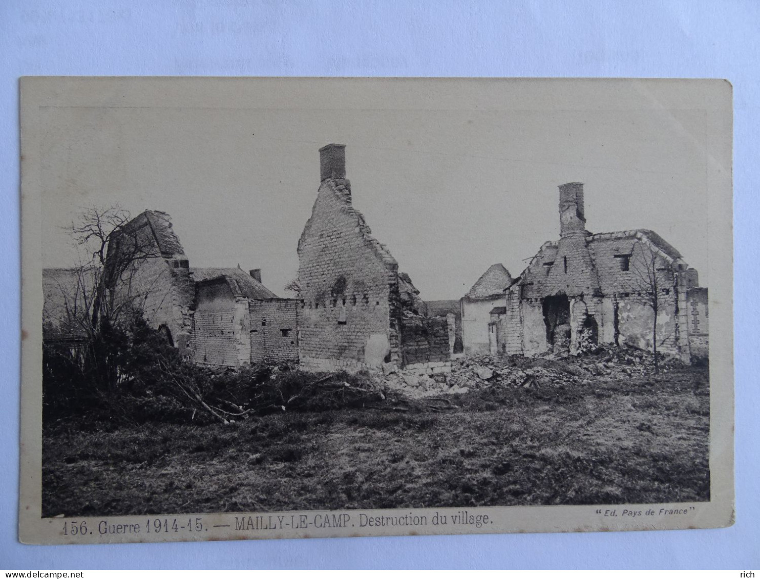 CP 10 Aube - MAILLY LE CAMP - Destruction Du Village - Mailly-le-Camp