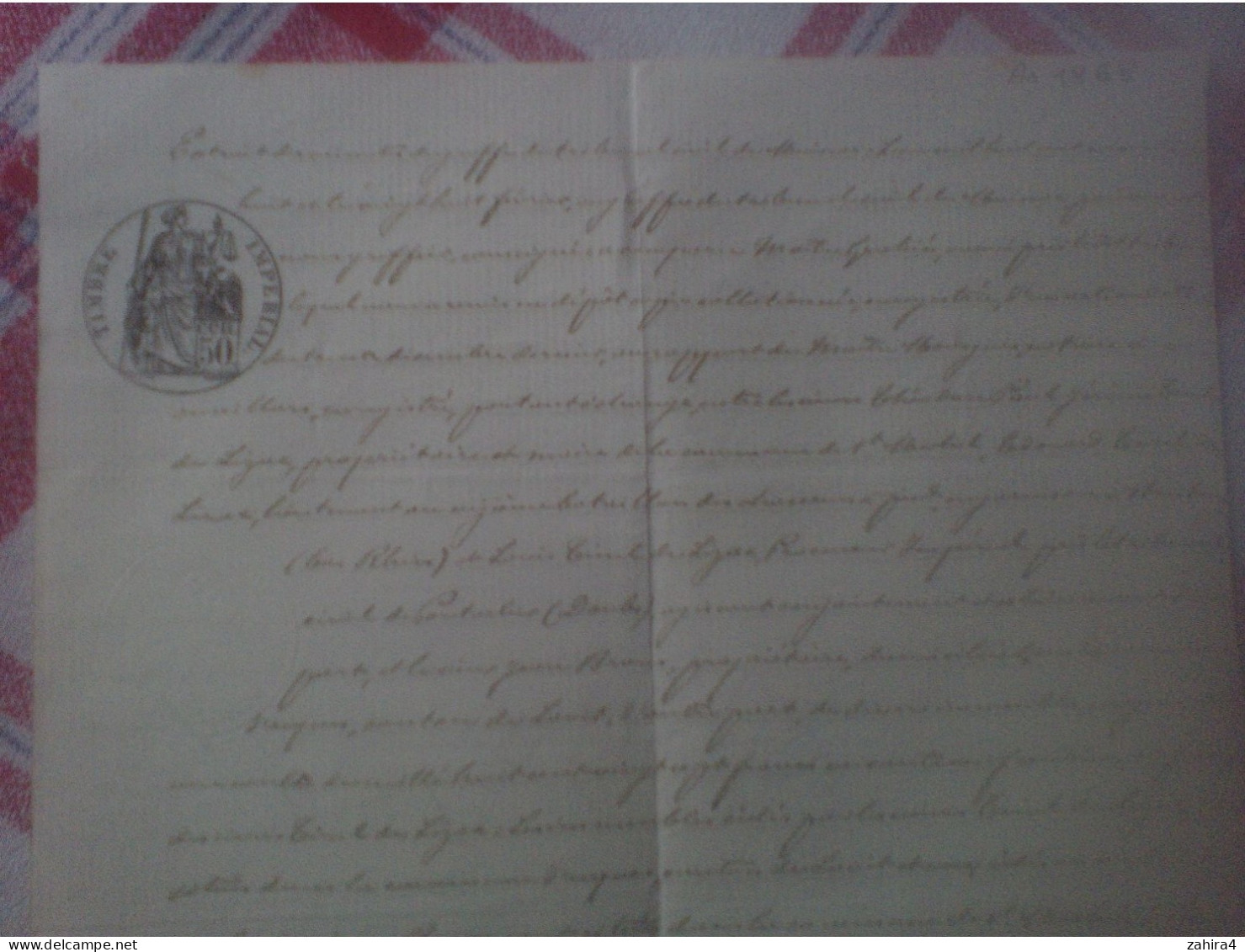 Papier Timbre Impérial 1867 écrit 1868 à Déchifrer - T. & G. 82 Lavit Lizac ? Asques Moissac ? ...signé Labio - Manuscripts