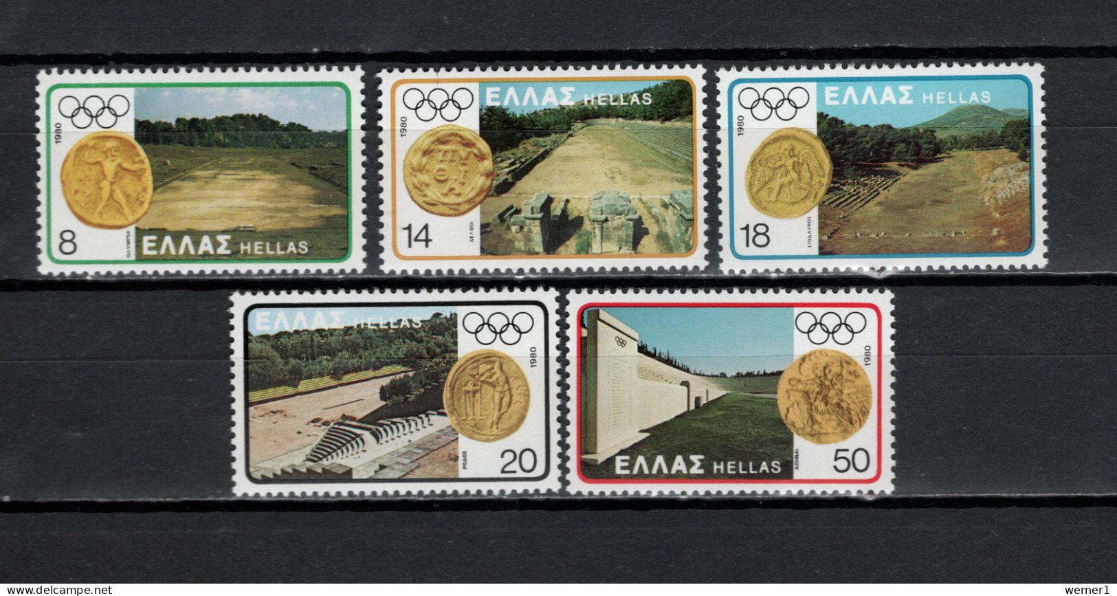 Greece 1980 Olympic Games Moscow Set Of 5 MNH - Ete 1980: Moscou