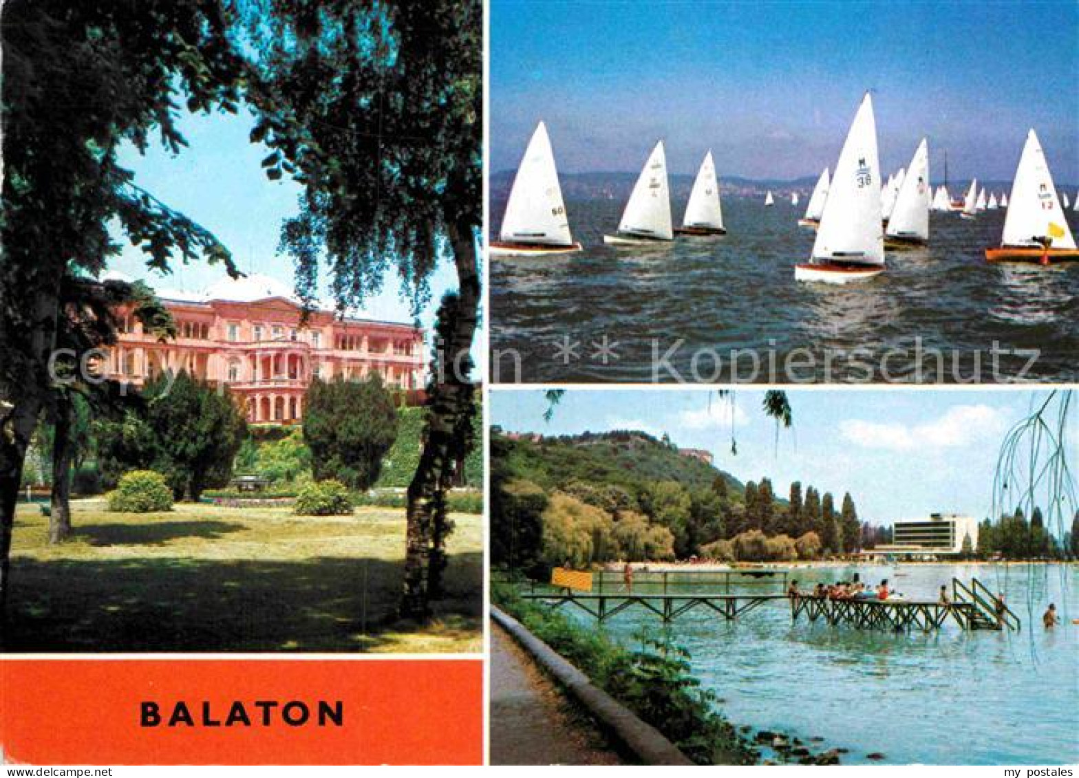 72886500 Balaton Plattensee Hotel Uferpartie Am See Badesteg Segelregatta Budape - Hungary