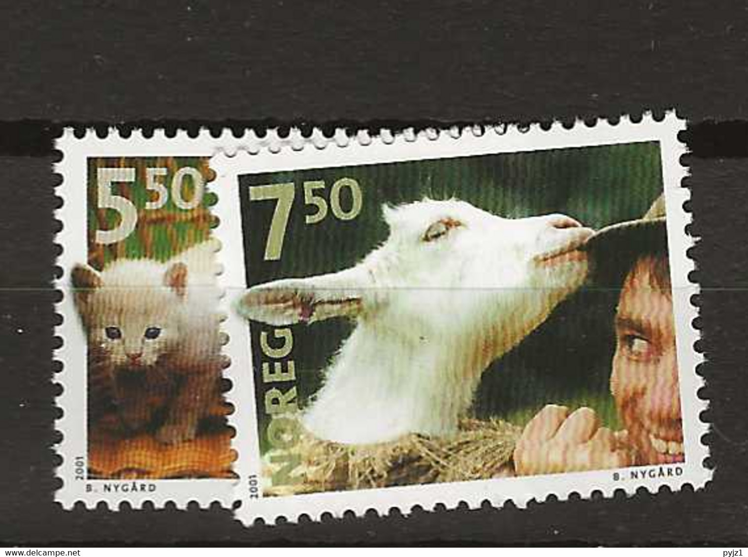 2001 MNH Norway, Mi 1409-10 Postfris** - Neufs