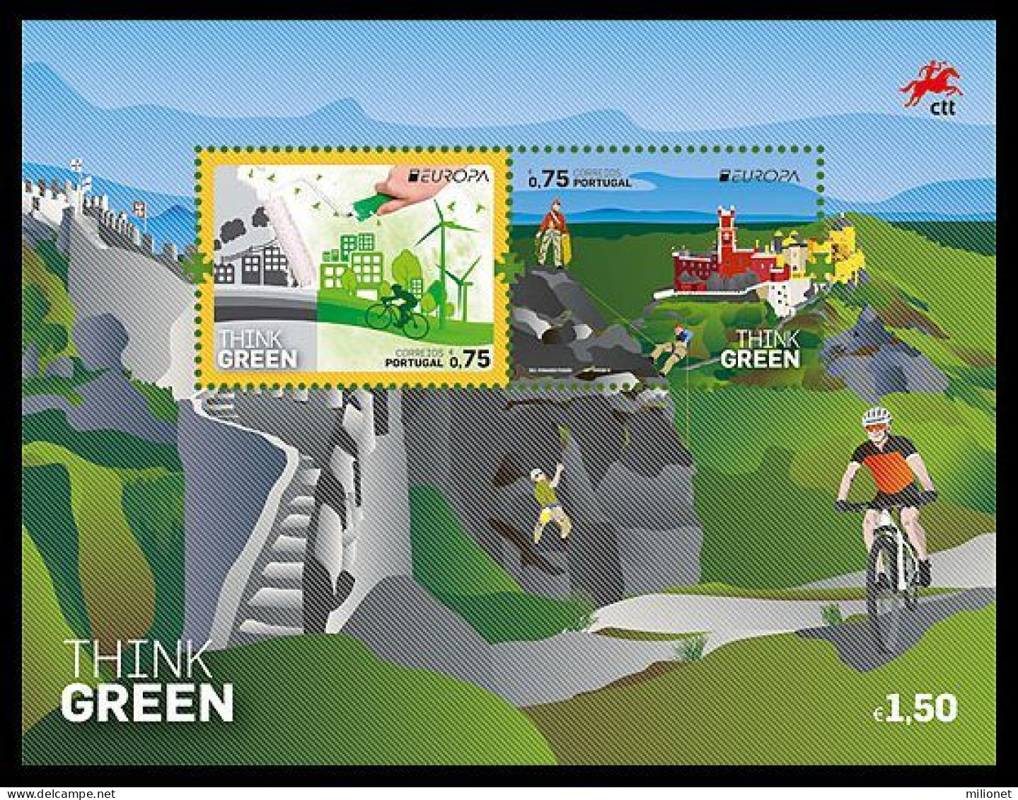 SALE!!! PORTUGAL 2016 EUROPA CEPT Think Green S/S Souvenir Sheet MNH ** - 2016