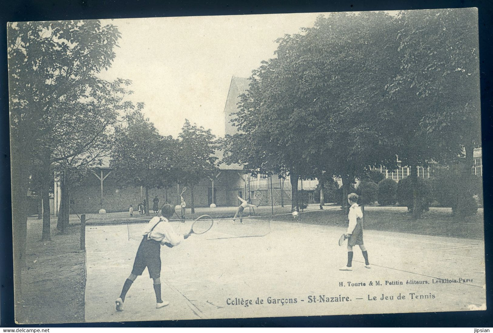 Cpa 44 Saint Nazaire -- Collège De Garçons - Le Jeu De Tennis    MAI24-08 - Saint Nazaire