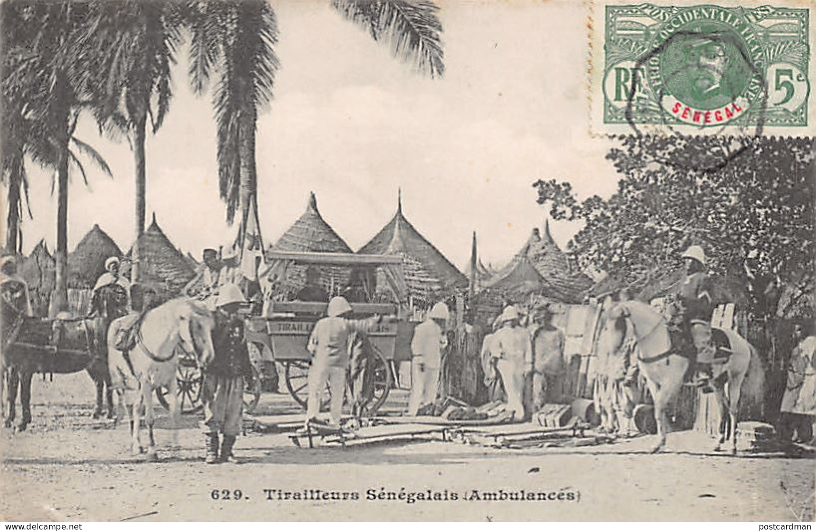 Sénégal - Tirailleurs Sénégalais - Ambulances - Ed. Messageries Maritimes 629 - Senegal