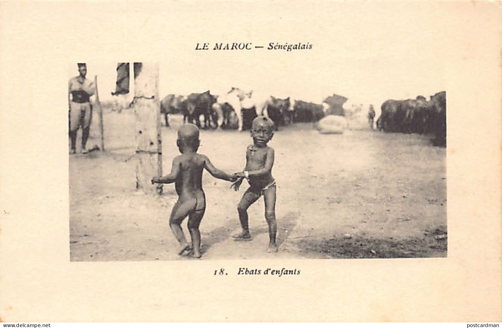 Maroc - Tirailleurs Sénégalais - Ébats D'enfants - Ed. Maillet 18 - Other & Unclassified