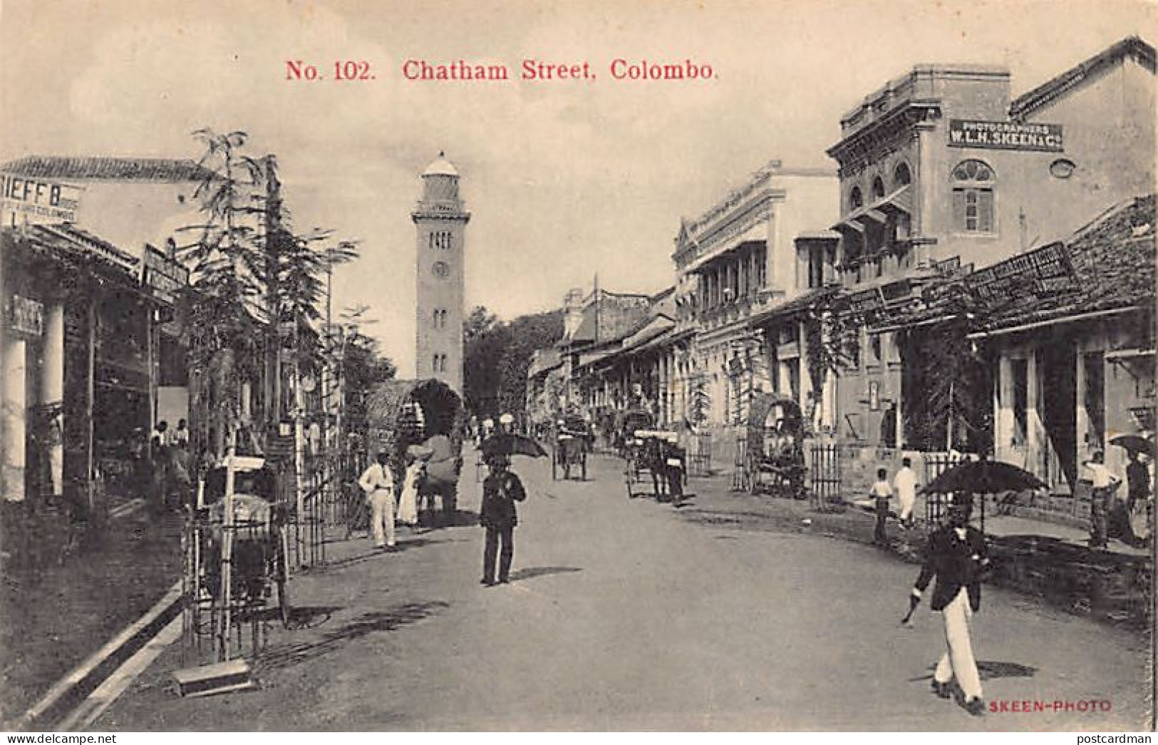 Sril Lanka - COLOMBO - Chatham Street, W.L.H. Skeen & Co. Photographers Store - Publ. Skeen-Photo  - Sri Lanka (Ceylon)