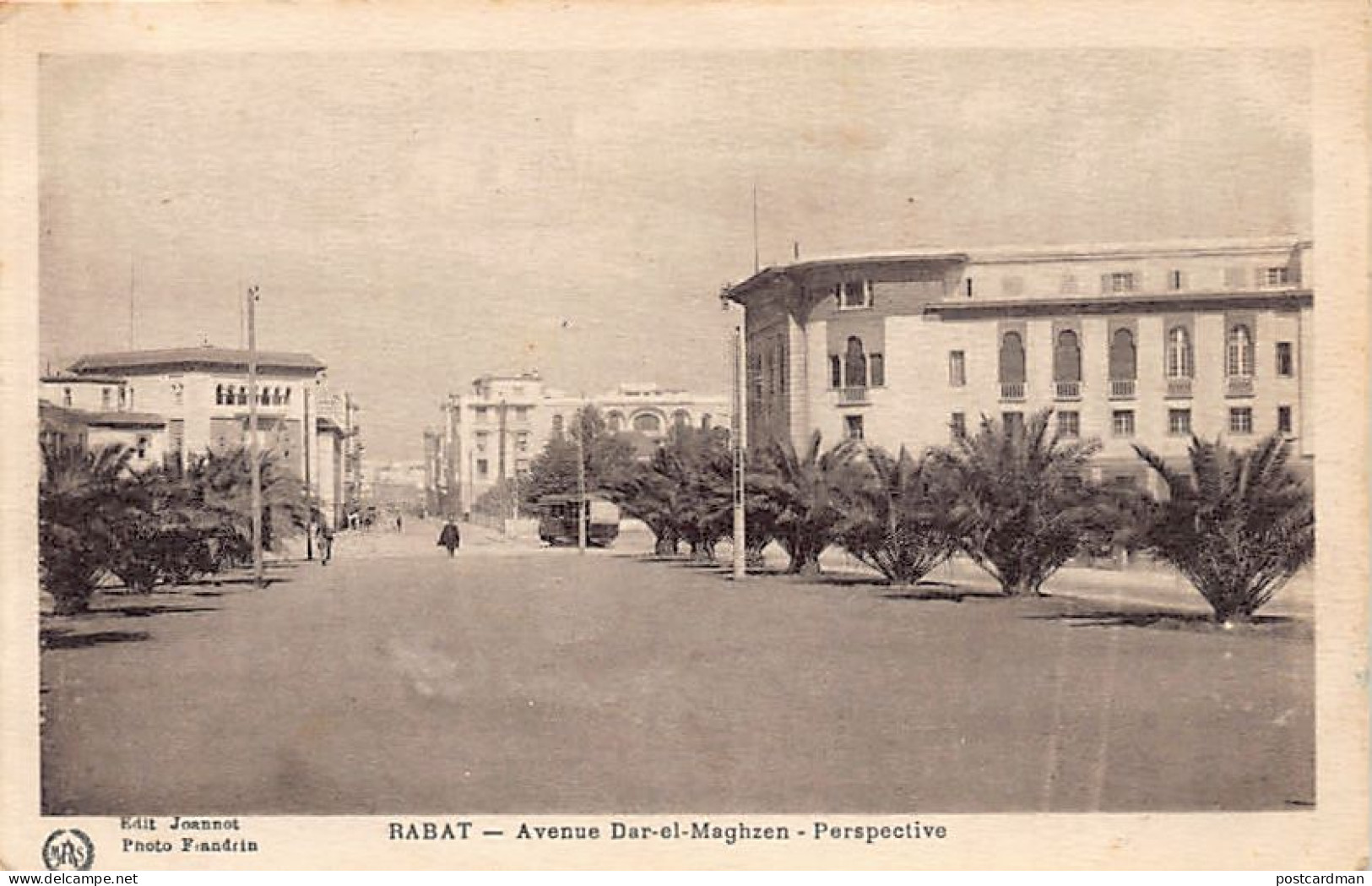 RABAT - Avenue Dar El Maghzen - Perspective - Ed. Flandrin Joannot  - Rabat