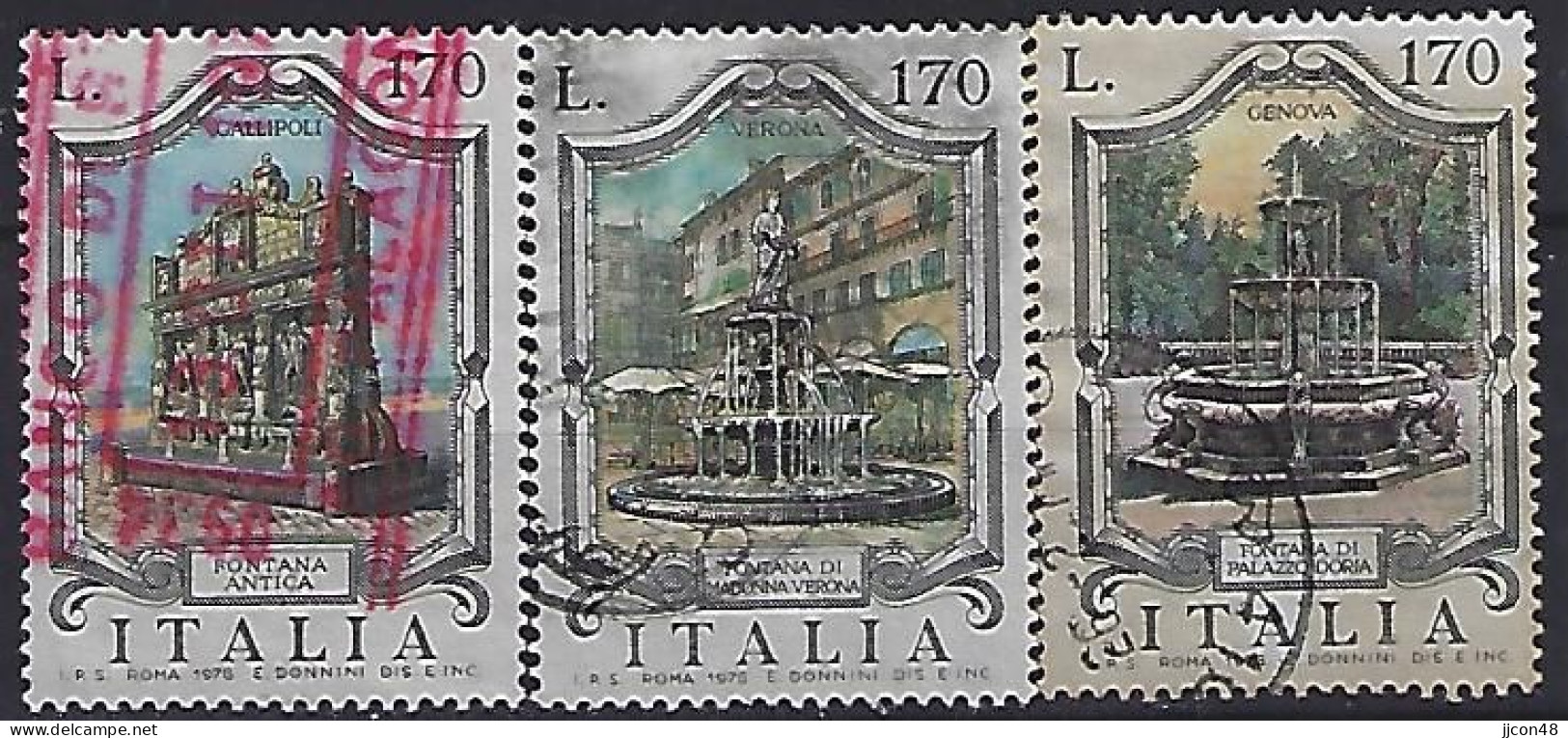 Italy 1976  Brunnen  (o) Mi.1557-1559 - 1971-80: Used