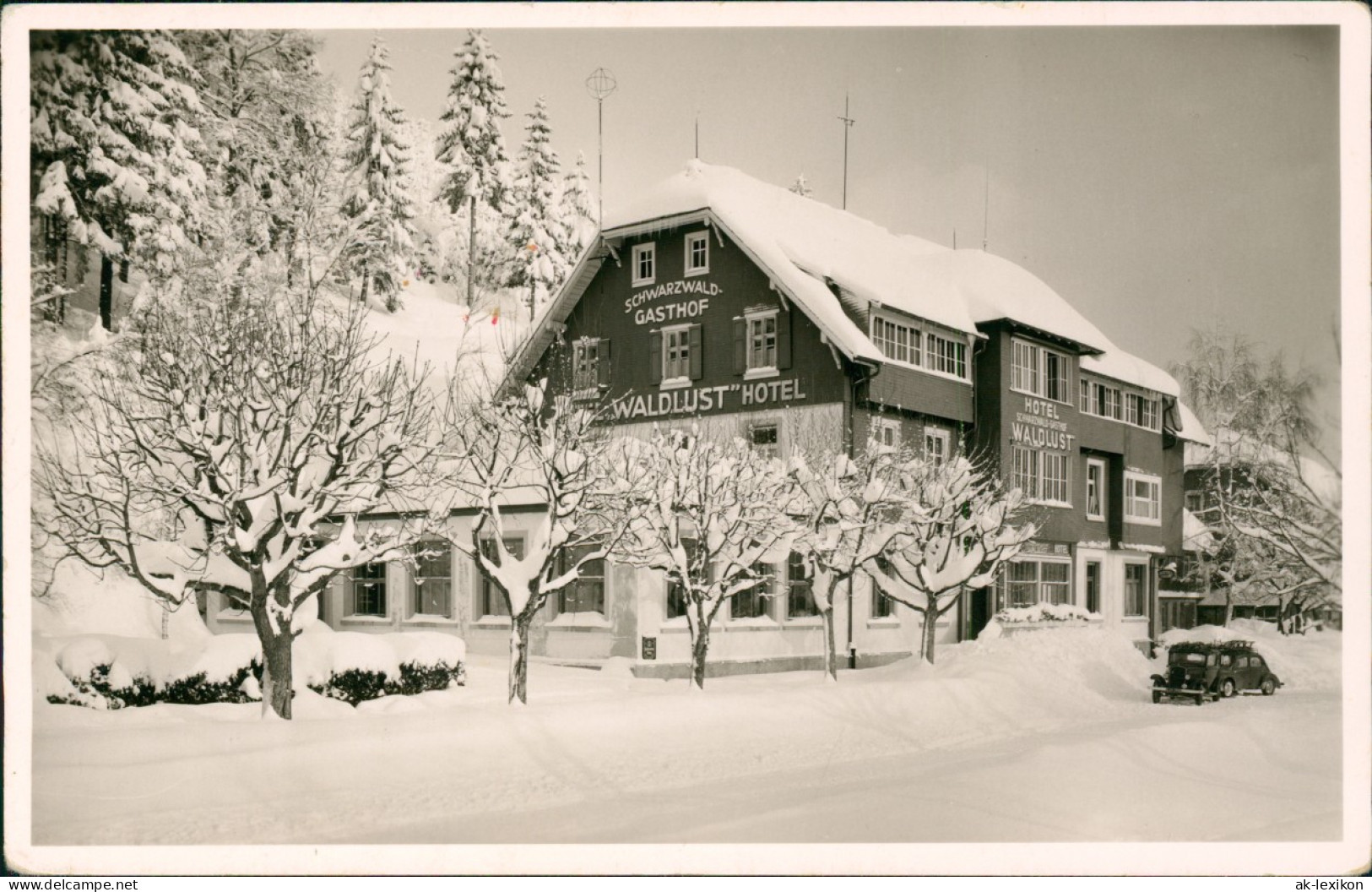 Ansichtskarte Titisee-Neustadt Hotel Waldlust Im Winter 1939 - Titisee-Neustadt