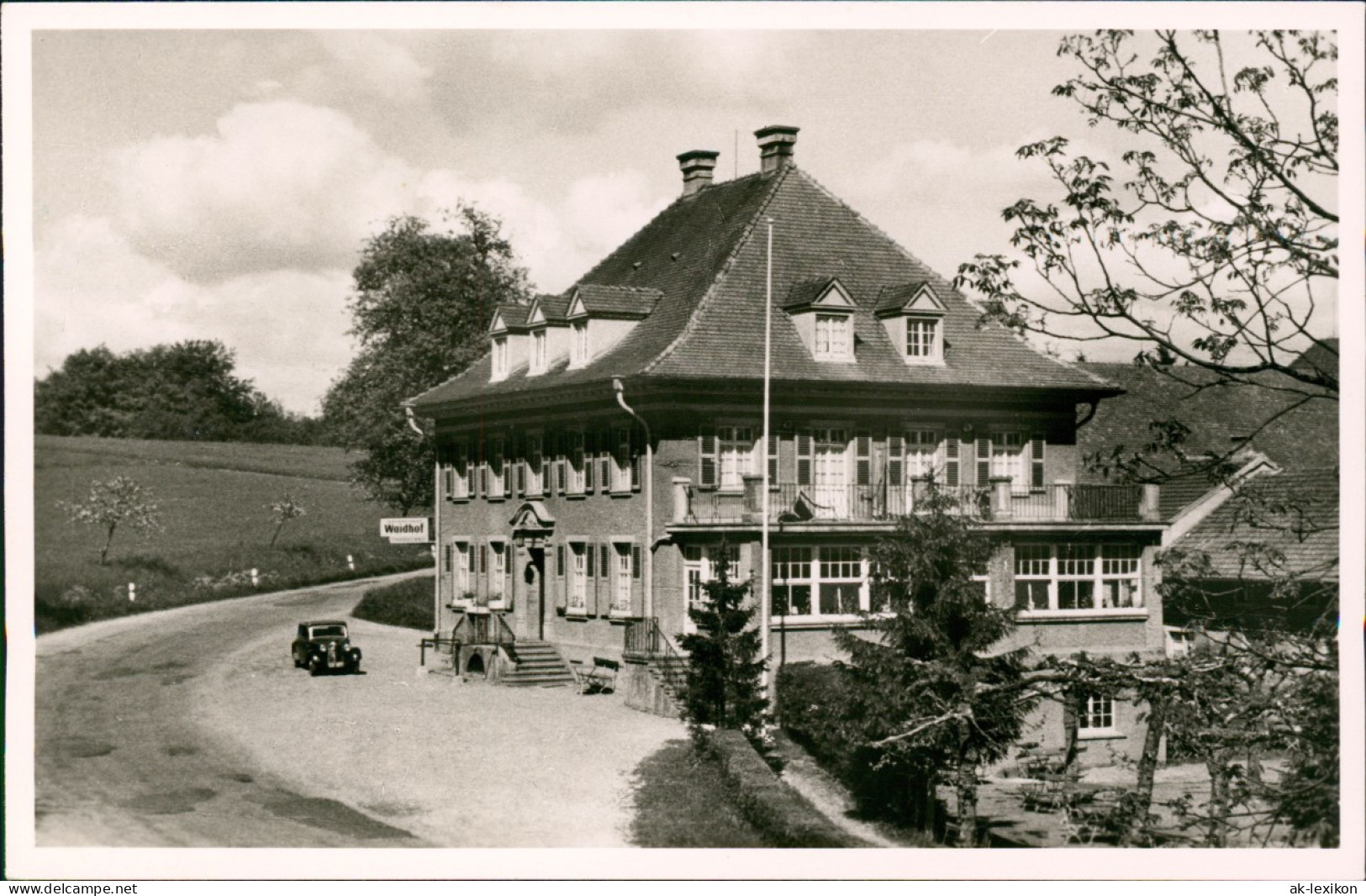 Ansichtskarte Lörrach Landgasthaus Waidhof - Fotokarte 1940 - Loerrach