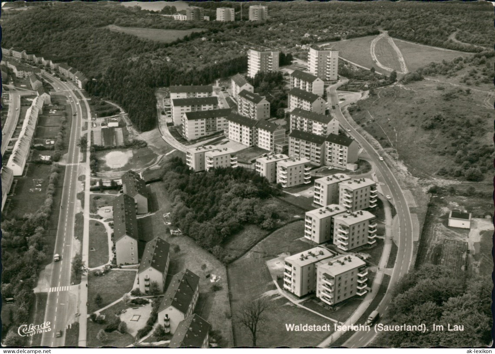 Ansichtskarte Iserlohn Luftbild Neubauten Im Lau 1968 - Iserlohn