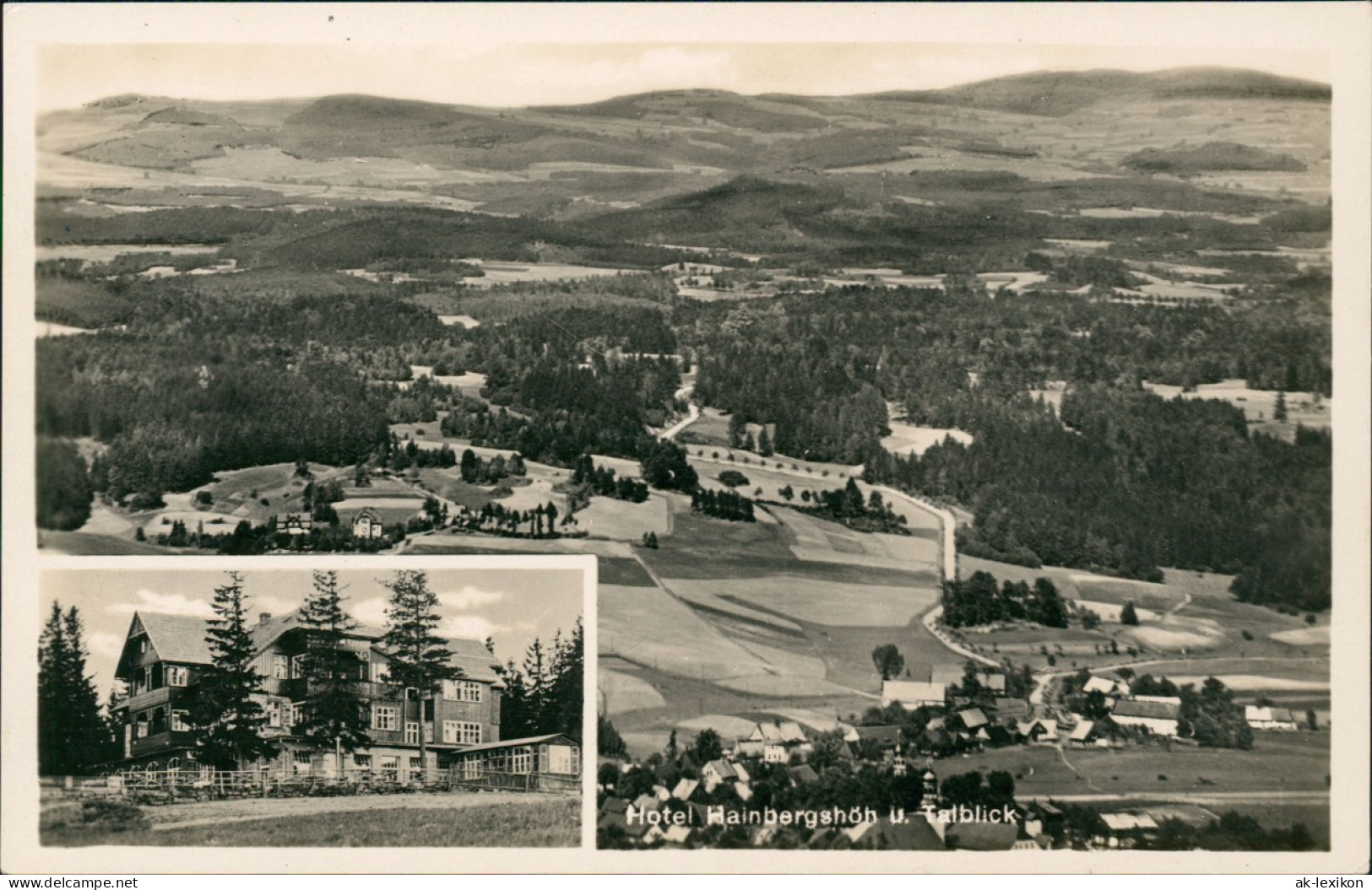 Postcard Seidorf Sosnówka 2 Bild: Hotel Hainbergshöh 1928 - Schlesien