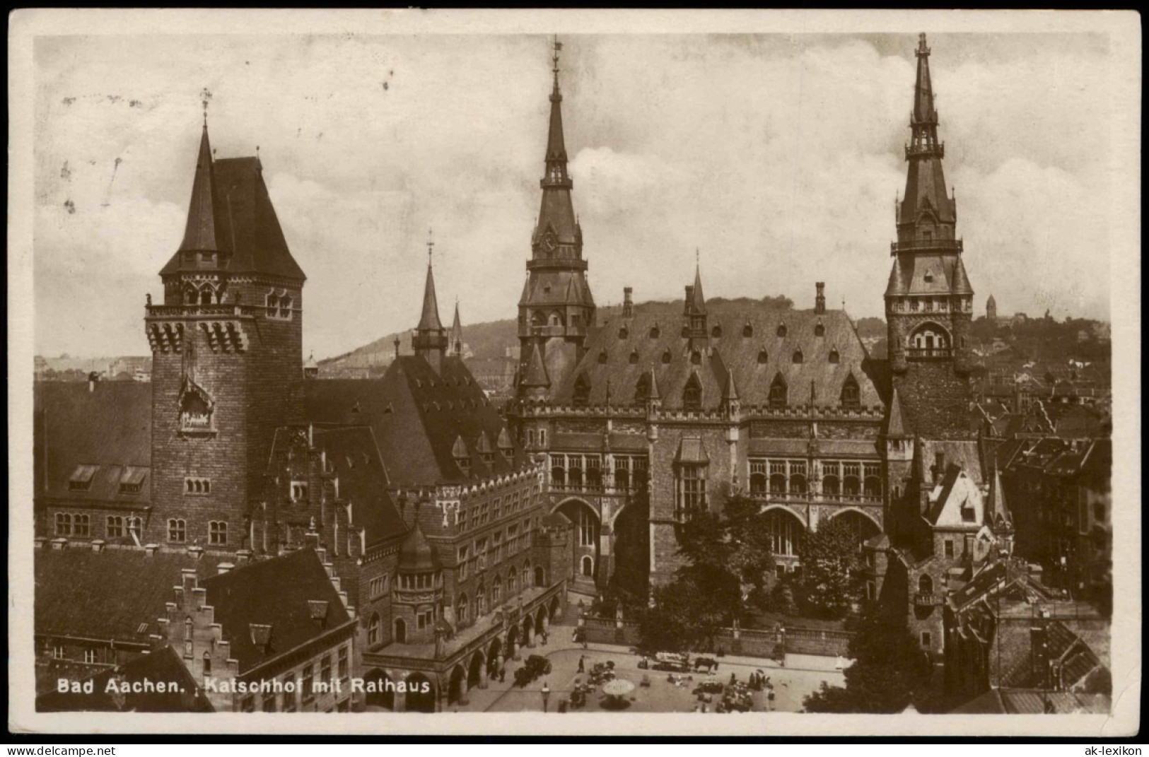 Ansichtskarte Aachen Katschhof Mit Rathaus - Fotokarte 1930 - Aachen