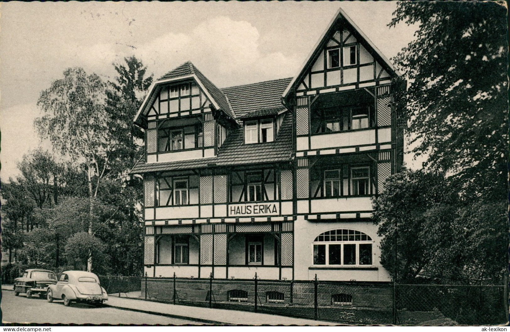 Ansichtskarte Bad Sooden-Bad Sooden-Allendorf Haus Erika, Straßenpartie 1965 - Bad Sooden-Allendorf