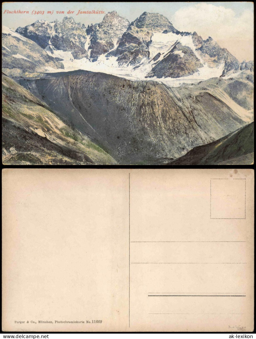 Alpen (Allgemein) Fluchthorn (3403 M) Von Der Jamtalhütte 1910 - Unclassified