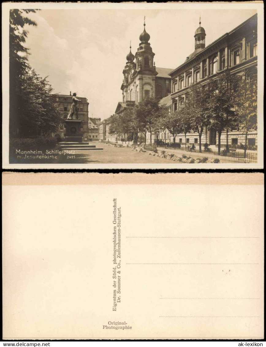 Ansichtskarte Mannheim Schillerplatz - Fotokarte 1930 - Mannheim