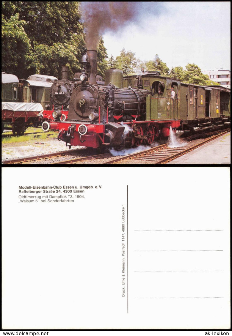 Dampflokomotive Modell-Eisenbahn-Club Essen Oldtimerzug Mit Dampflok T3 1980 - Trains