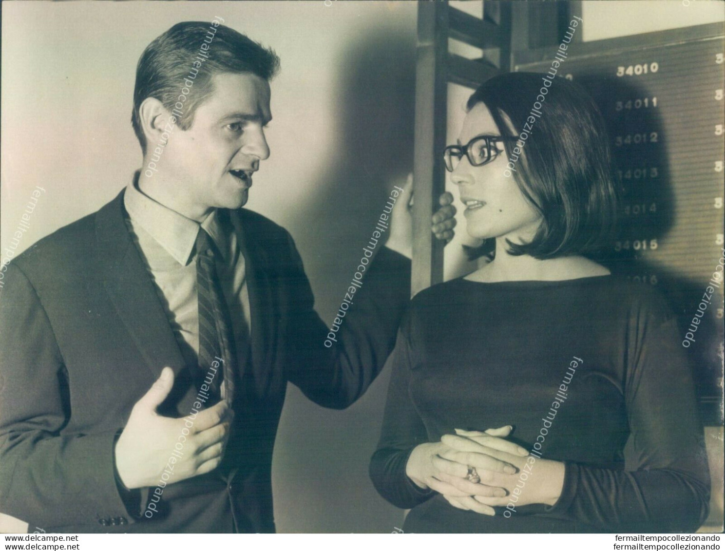 Fo799 Foto Originale Personaggi Famosi  Sergio Endrigo E Nana' Mouskouri - Andere & Zonder Classificatie