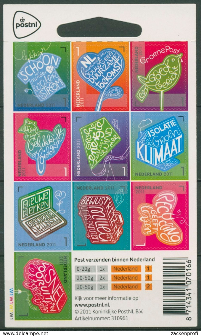 Niederlande 2011 Umweltschutz Grüne Initiativen 2893/02 FB Postfrisch (C95931) - Unused Stamps