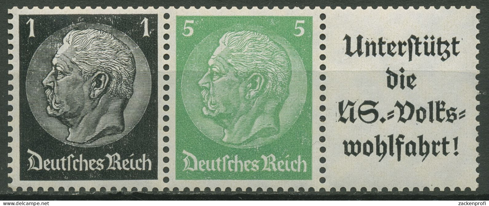 Dt. Reich Zusammendrucke 1939 Aus Einheitsgeberstreifen 1, W 72 Postfrisch - Zusammendrucke