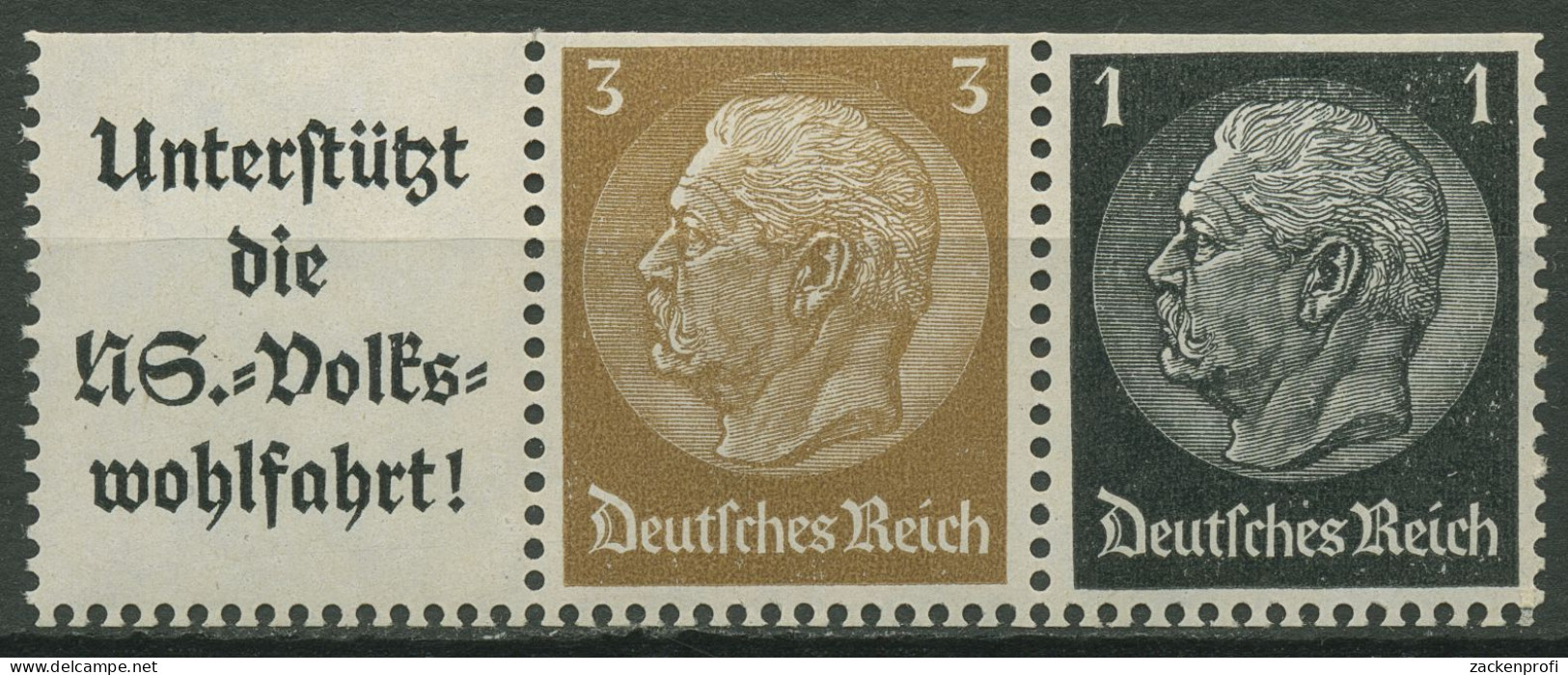 Dt. Reich Zusammendrucke 1939 Aus Einheitsgeberstreifen 1, W 76 Postfrisch - Zusammendrucke