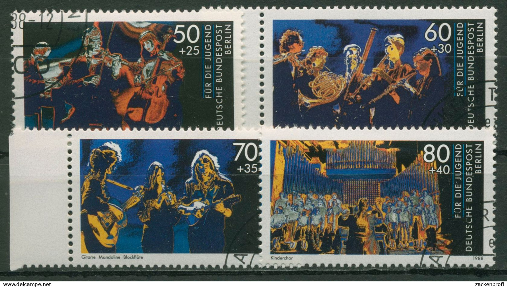 Berlin 1988 Wettbewerb Jugend Musiziert 807/10 Gestempelt - Used Stamps