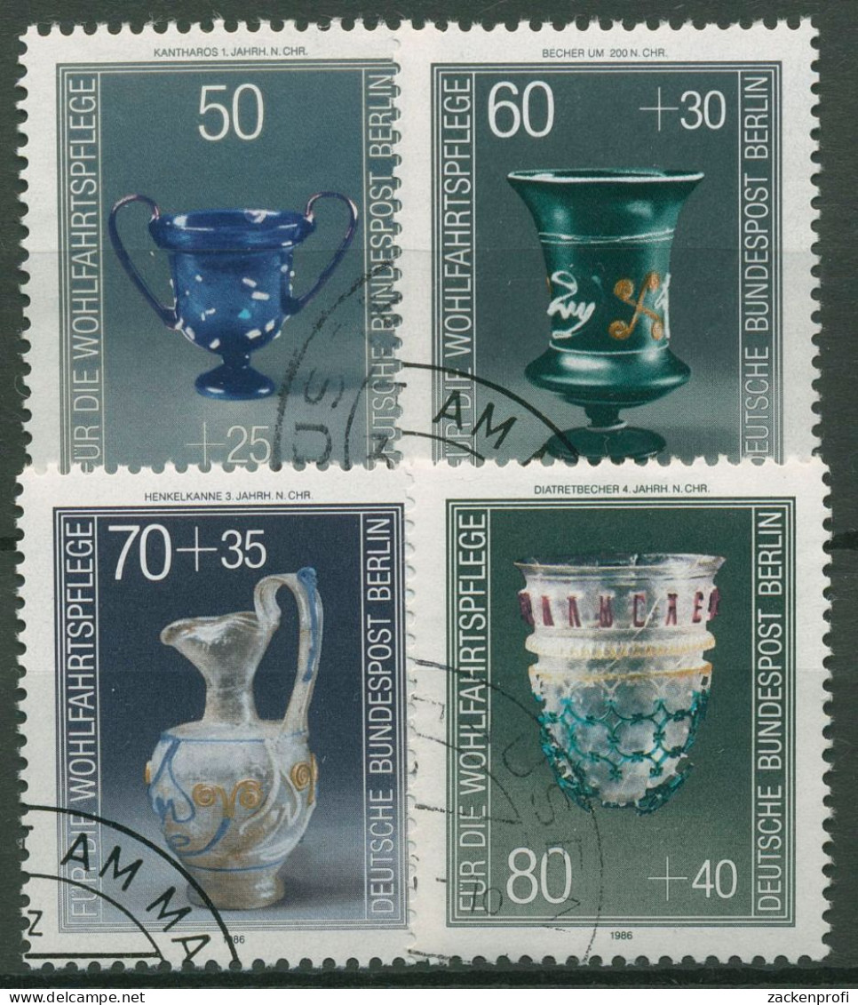 Berlin 1986 Gefäße Kostbare Gläser 765/68 Gestempelt - Used Stamps