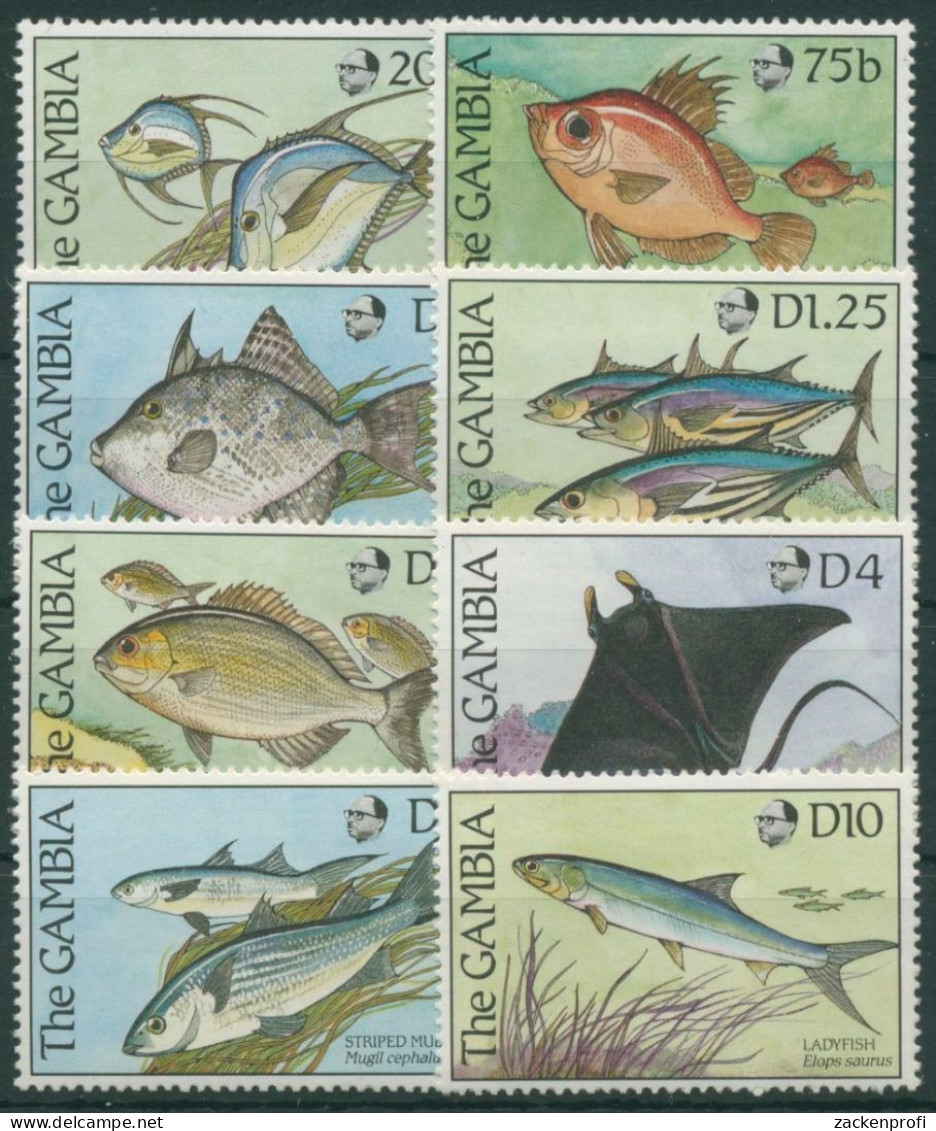 Gambia 1989 Fische Meeräsche Riesenmanta Pferdekopf 914/21 Postfrisch - Gambia (1965-...)