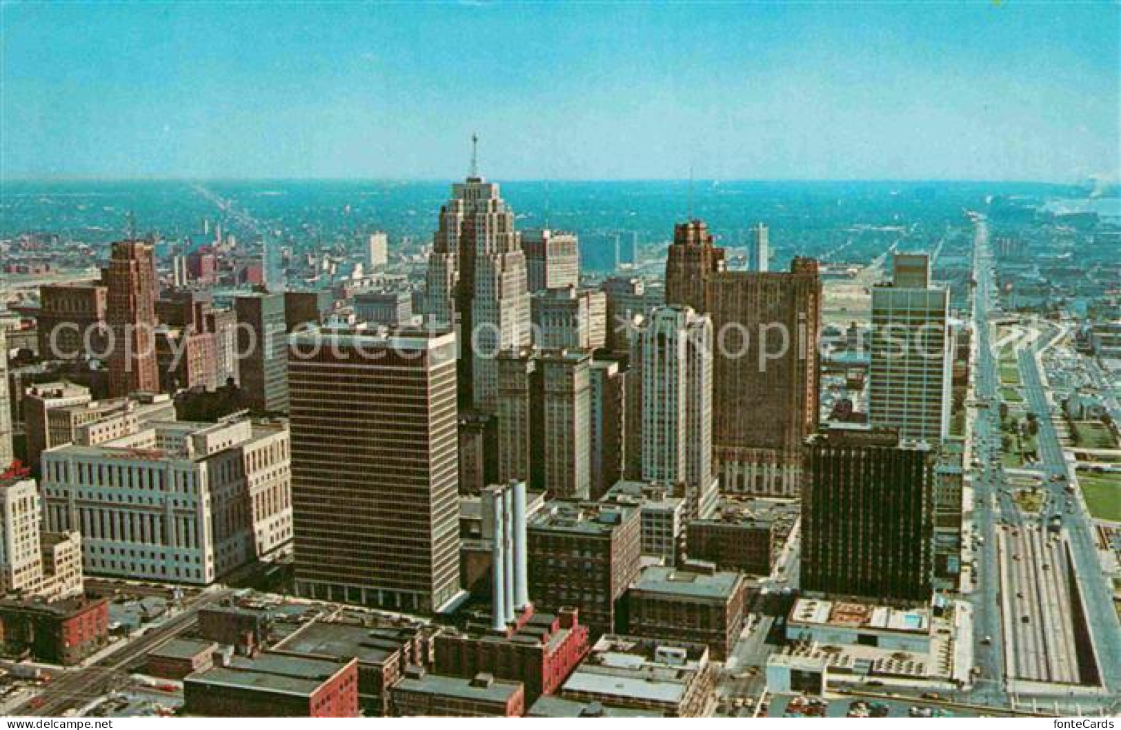 72766947 Detroit_Michigan Fliegeraufnahme Skyline - Autres & Non Classés