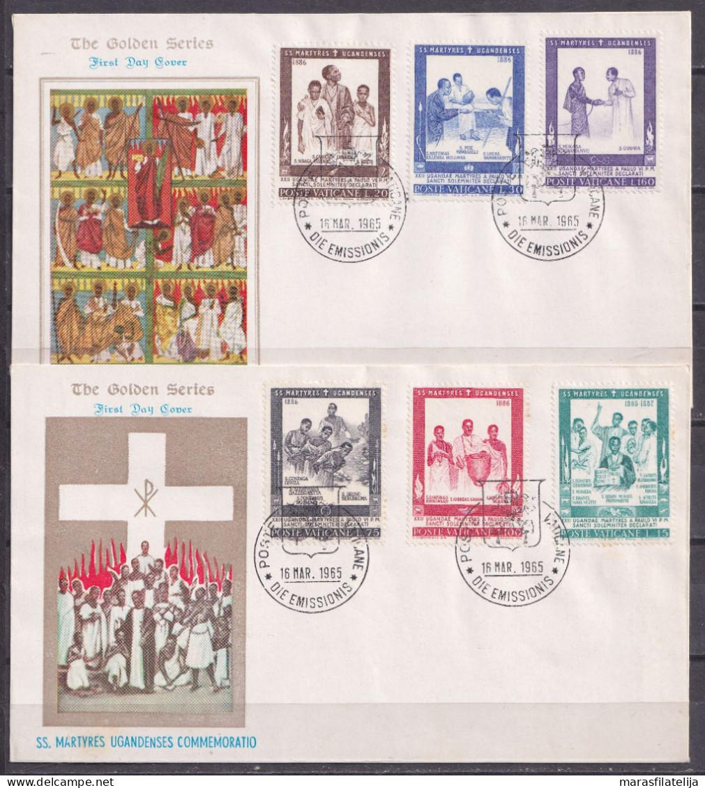 Vatican 1965, Canonization Of The 22 Martyrs Of Uganda, FDC - Other & Unclassified