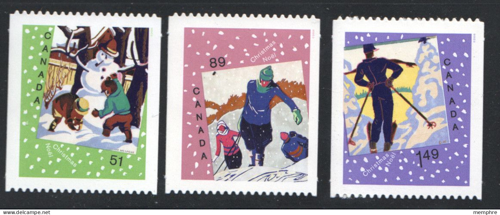 2006  Christmas Cards Set Of 3 From Booklets  Sc 2184-6 (Cut To Shape In Annual Collection) - Unused Stamps