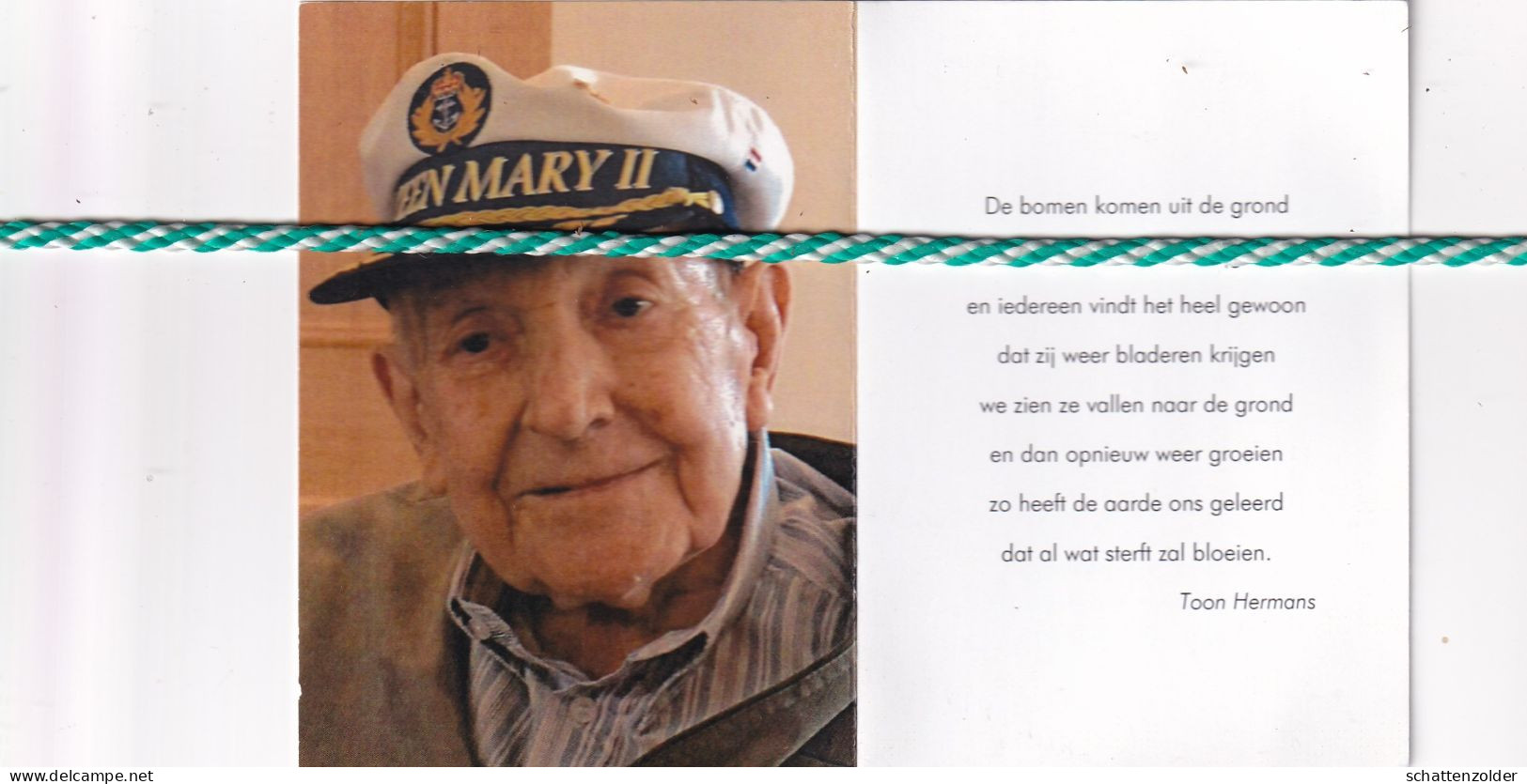André Ryckaert-Vetters, Antwerpen 1923, Rijmenam 2013. Foto - Obituary Notices