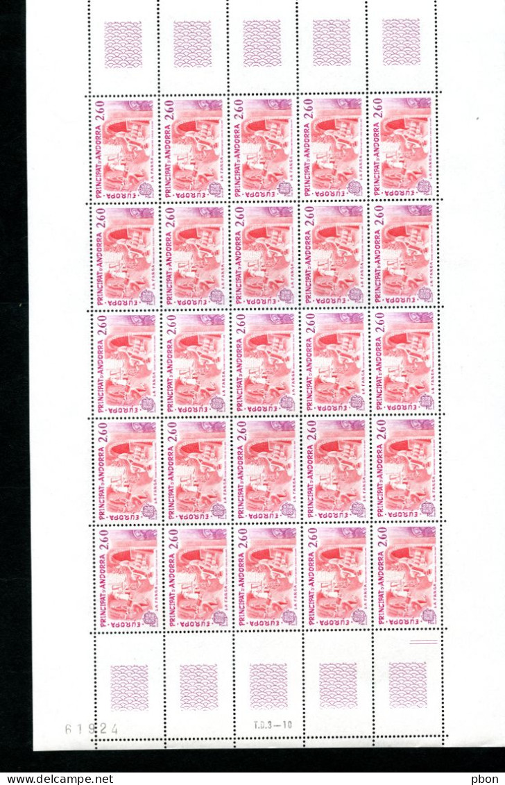 Lot D203 Andorre Feuille Entière N°314 - Autres & Non Classés