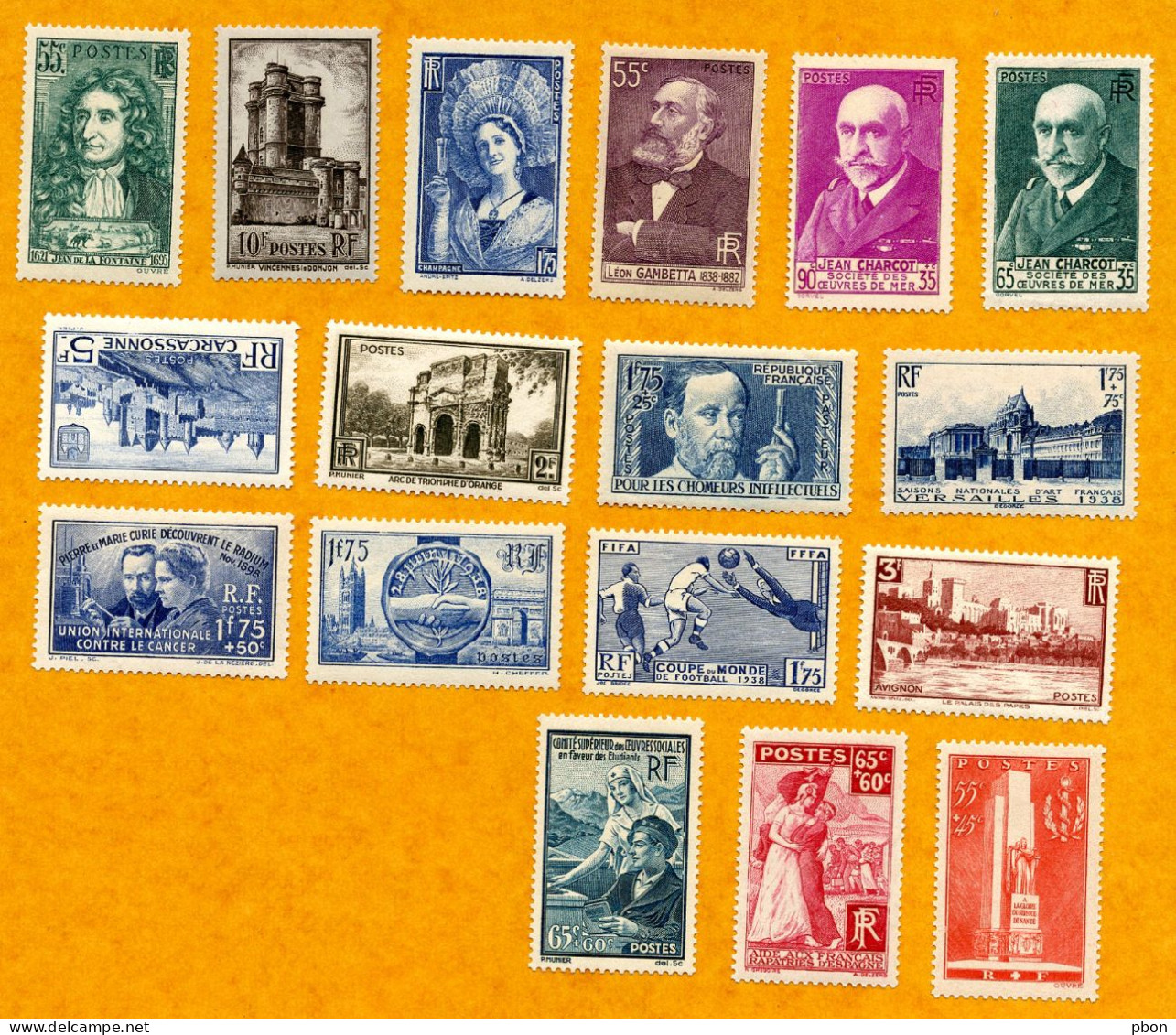 Lot Z842 17 Timbres De 1938 - Unused Stamps