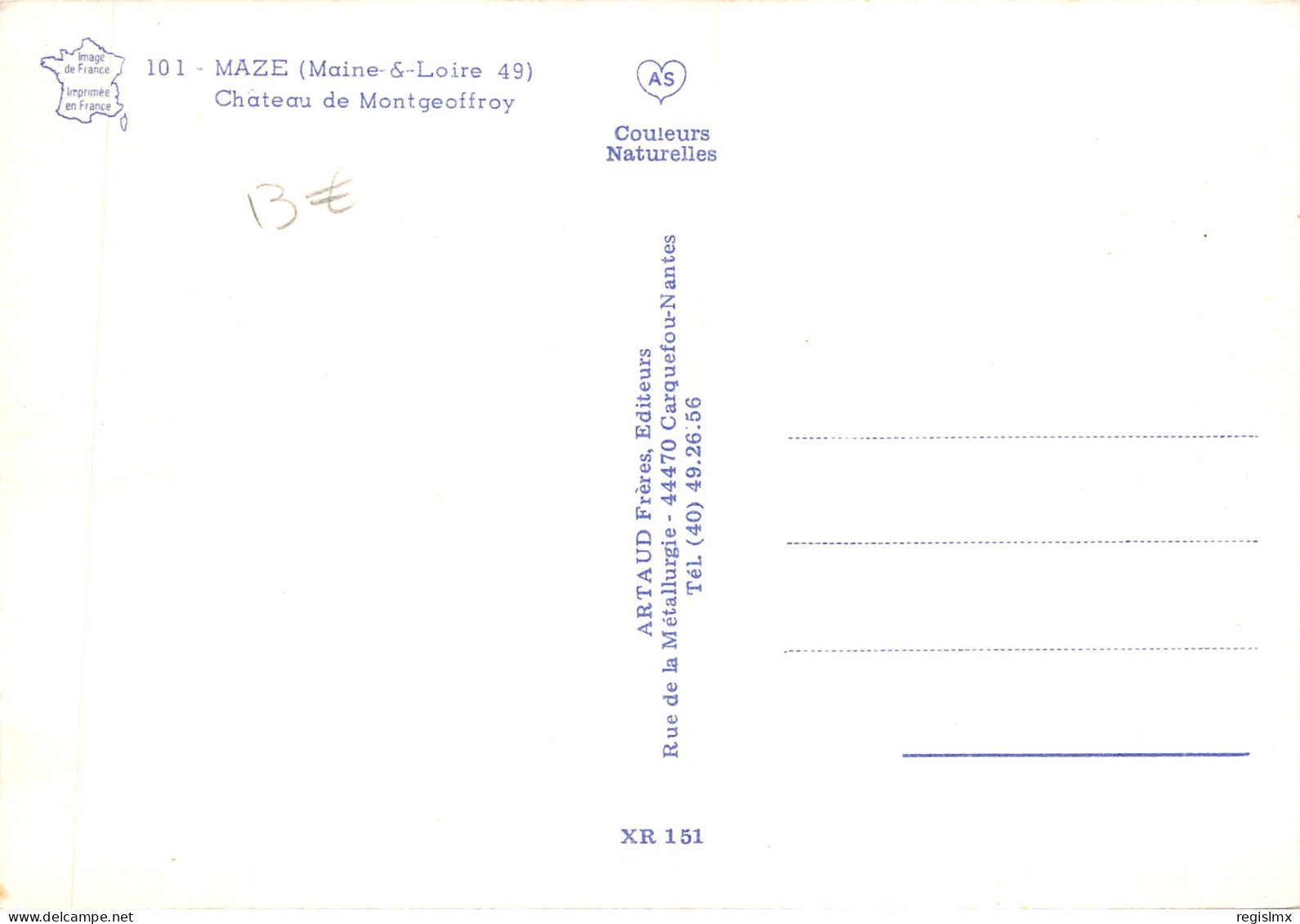 49-MAZE-CHÂTEAU DE MONTGEOFFROY-N°T558-A/0287 - Other & Unclassified