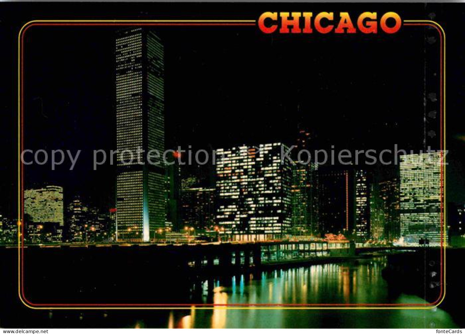 72708343 Chicago_Illinois Night Skyline - Other & Unclassified