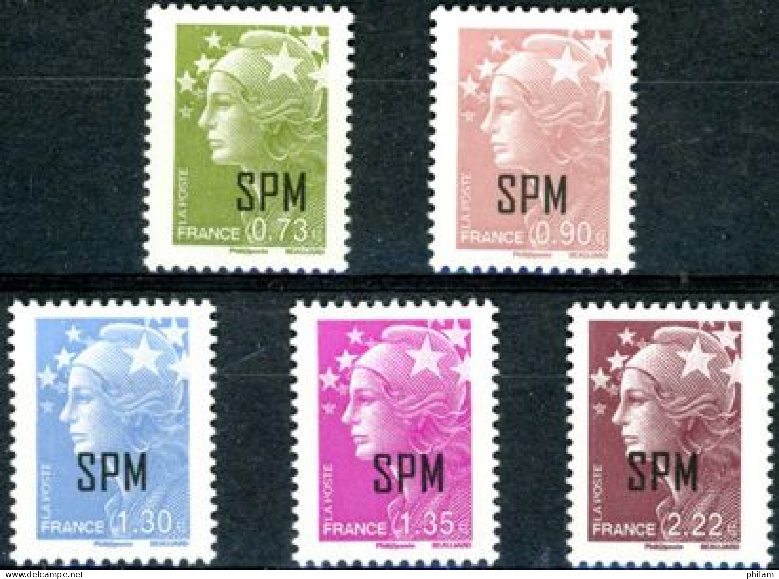 SAINT-PIERRE-ET-MIQUELON 2010 - Marianne Et L'Europe Surchargés SPM - 5 V. - Unused Stamps