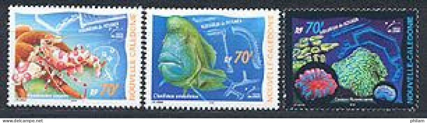 NOUVELLE CALEDONIE 2000 -  Aquarium De Noumea - 3 V. - Ungebraucht