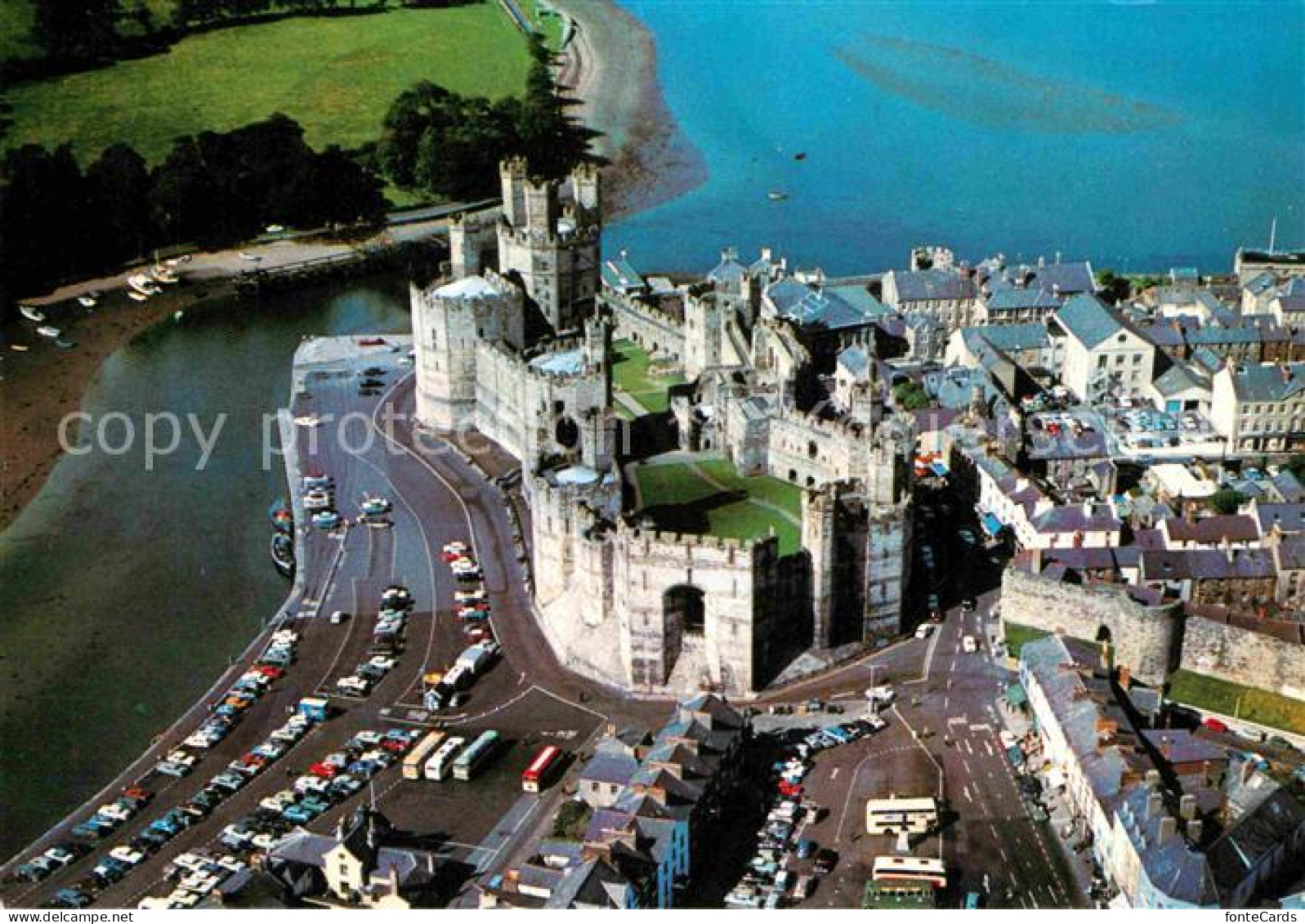 72707715 Caernarvon Castle From The Air Caernarvon - Other & Unclassified