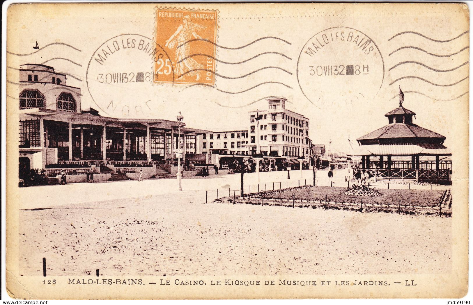 59 - DUNKERQUE - MALO LES BAINS-  LE CASINO, LE KIOSQUE, LES JARDINS - Malo Les Bains