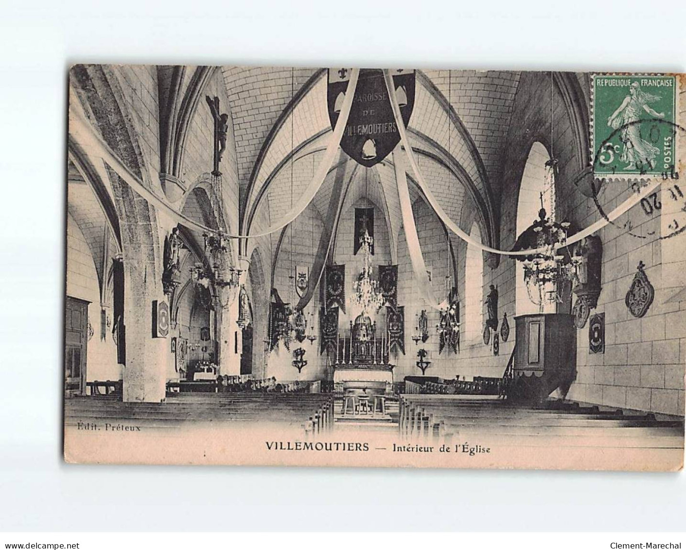 VILLEMOUTIERS : Intérieur De L'Eglise - état - Other & Unclassified