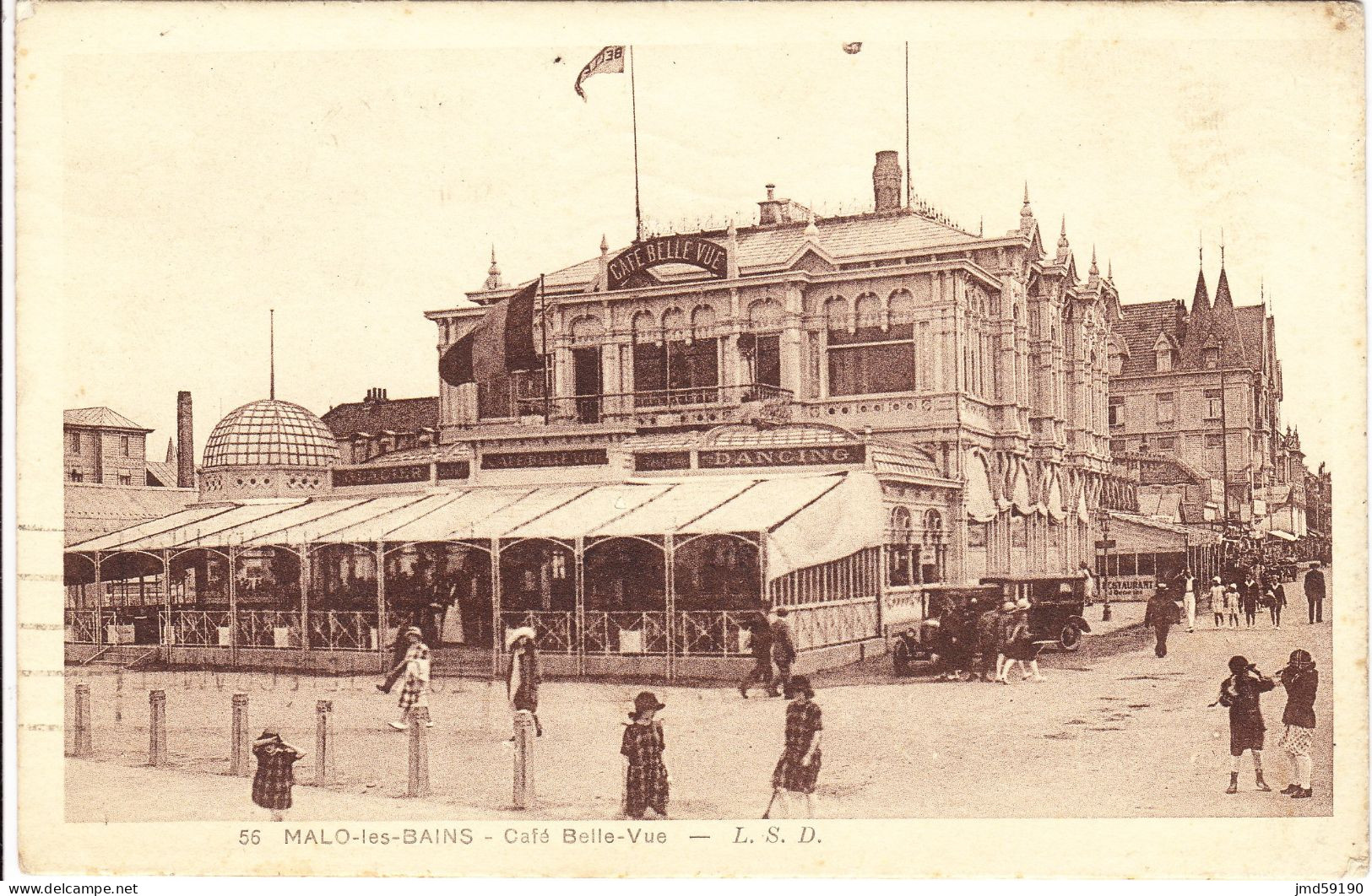 59 - DUNKERQUE - MALO LES BAINS-  CAFE BELLE-VUE - Malo Les Bains