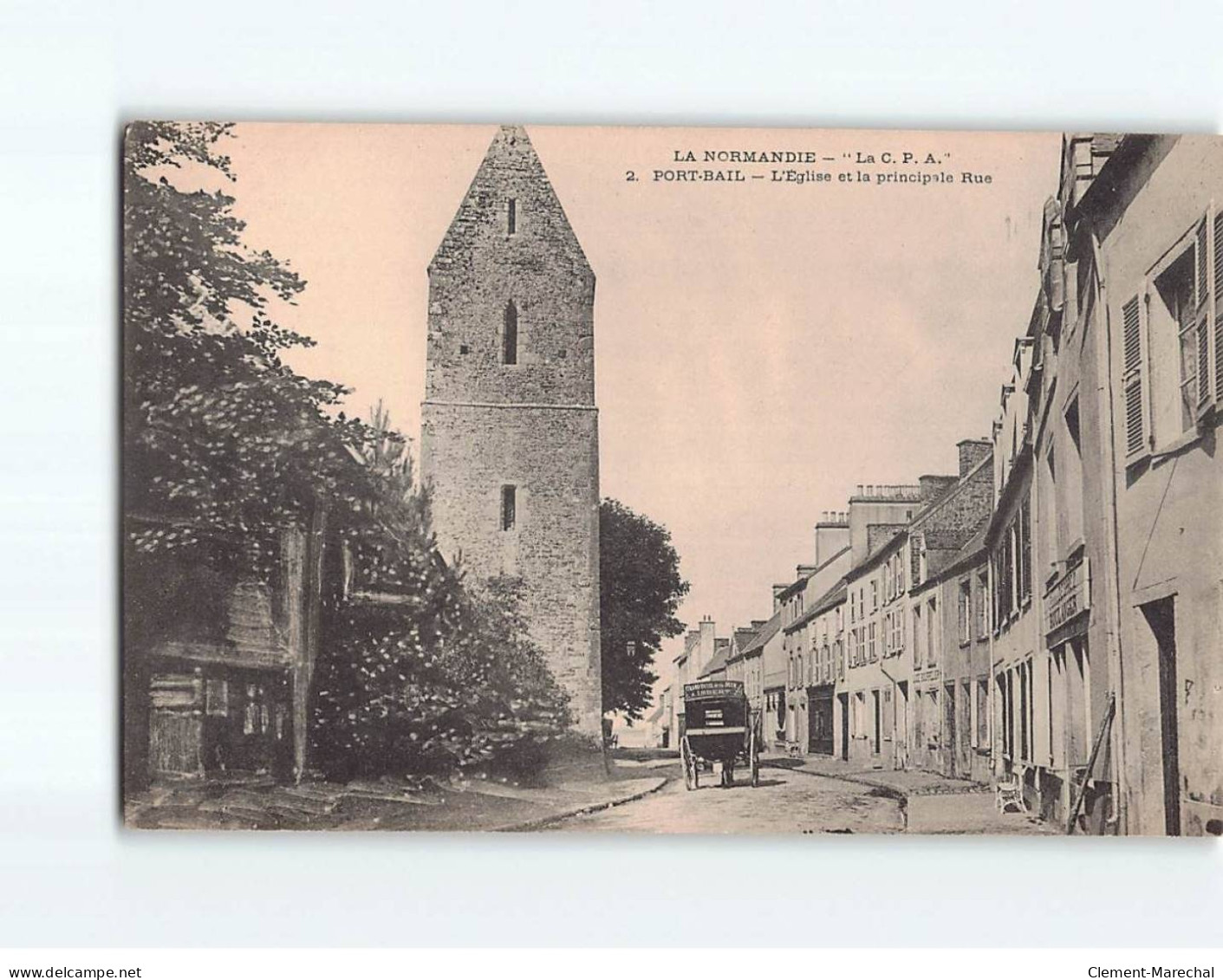 PORTBAIL : L'Eglise Et La Principale Rue - Très Bon état - Autres & Non Classés