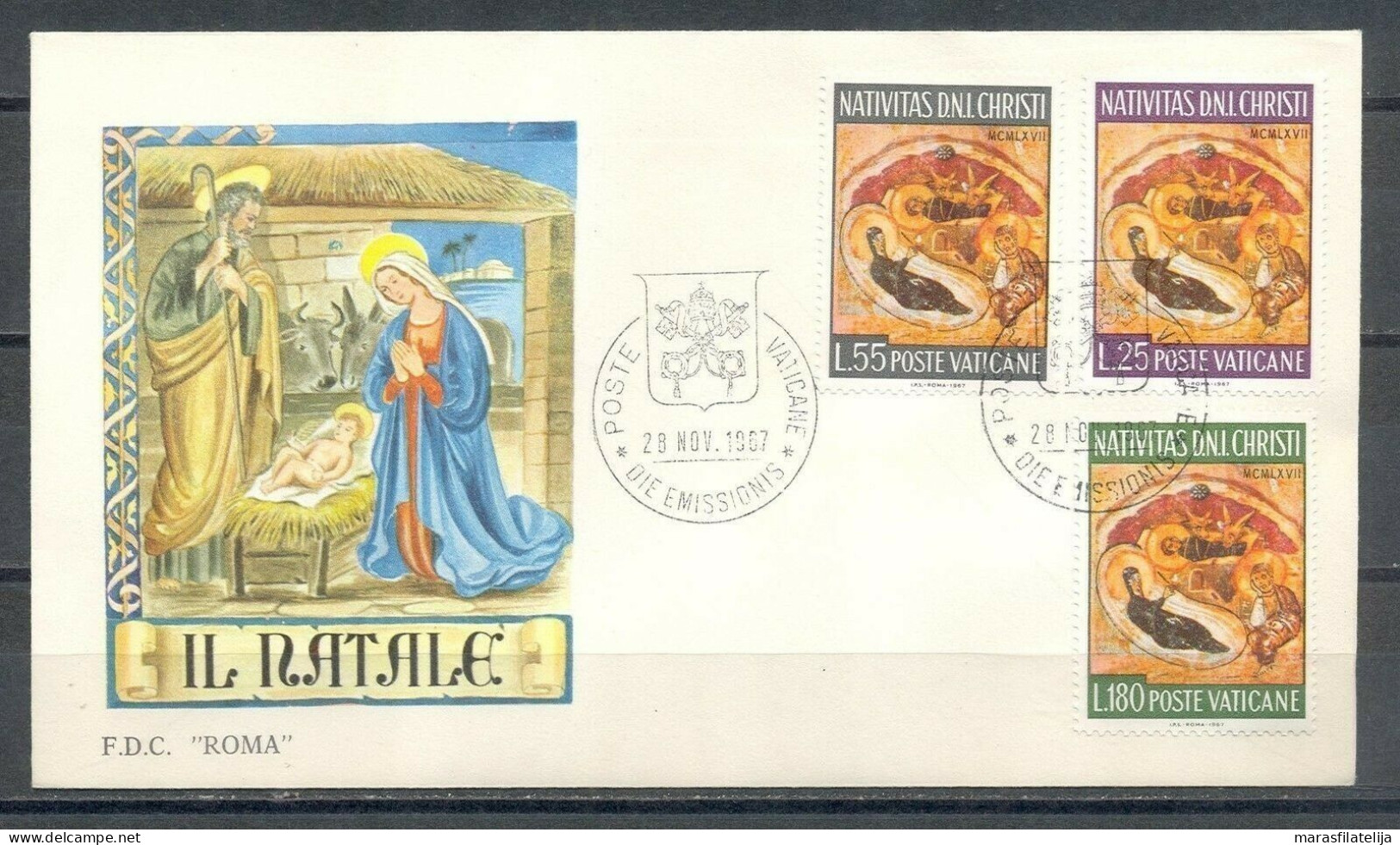 Vatican 1967, Christmas, FDC - Altri & Non Classificati