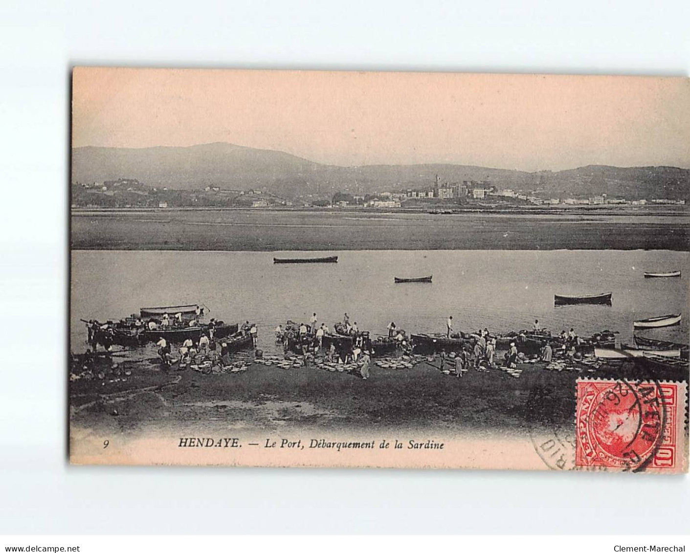 HENDAYE : Le Port, Débarquement De La Sardine - état - Hendaye