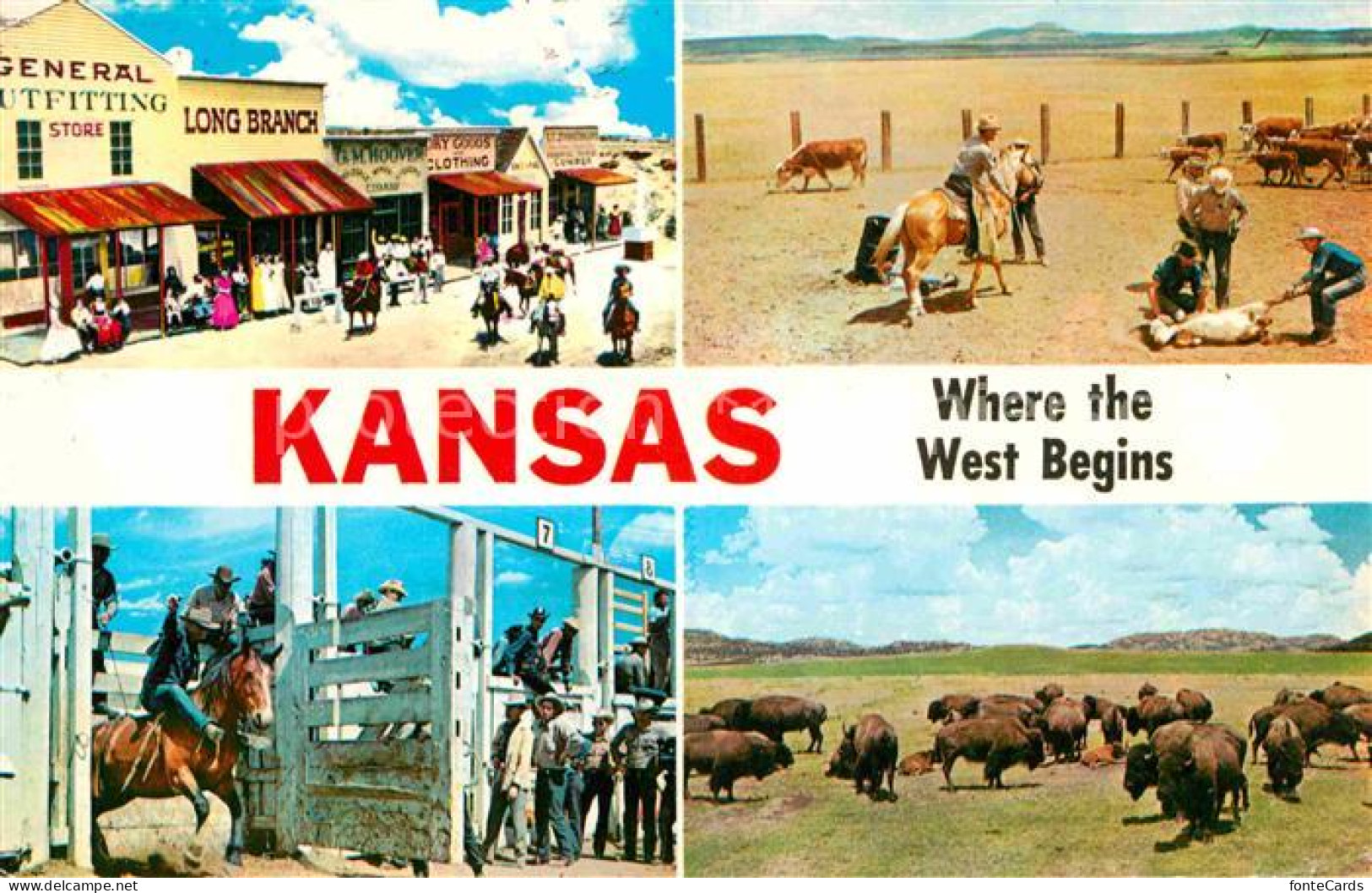 72705301 Dodge_City Where The West Begins Front Street Branding Calves Cattle Ra - Other & Unclassified