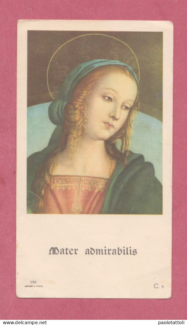 Santini, Holy Card. Mater Admirabilis. Ed. GMi N° C5-Dim. 106 X60 Mm- - Devotion Images