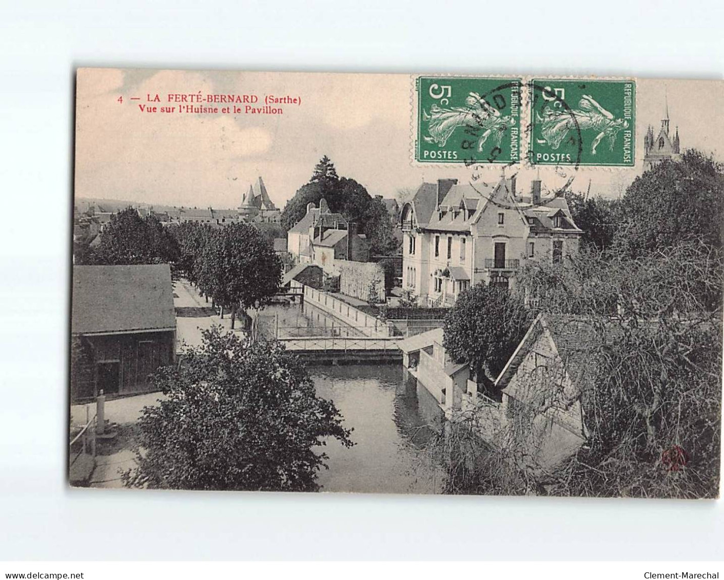 LA FERTE BERNARD : Vue Sur L'Huisne Et Le Pavillon - état - La Ferte Bernard