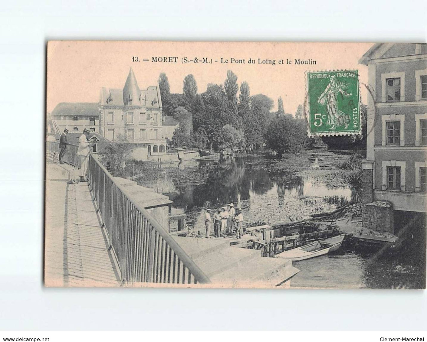 MORET : Le Pont Du Loing Et Le Moulin - état - Moret Sur Loing